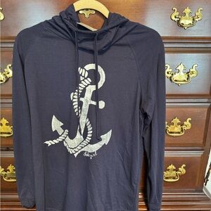 Navy Cowl Neck Long Sleeve Tee lakegirl brand